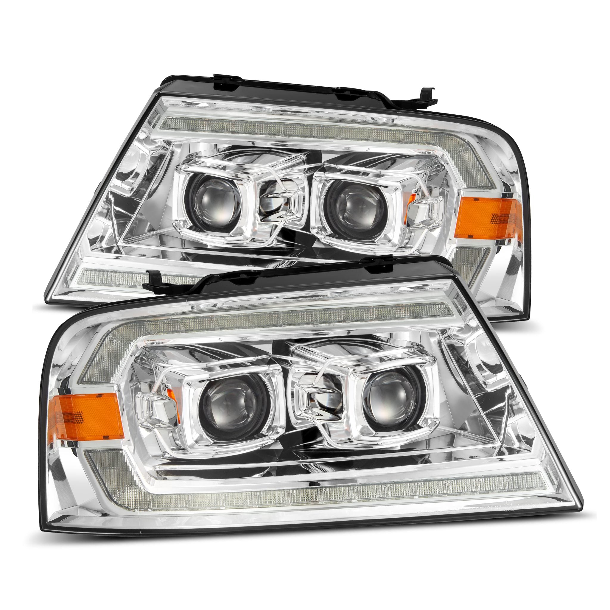 04-08 Ford F150 / 06-08 Lincoln Mark LT LUXX-Series LED Projector  Headlights Chrome