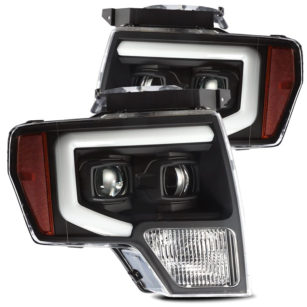 09-14 Ford F150 LUXX-Series LED Projector Headlights Black