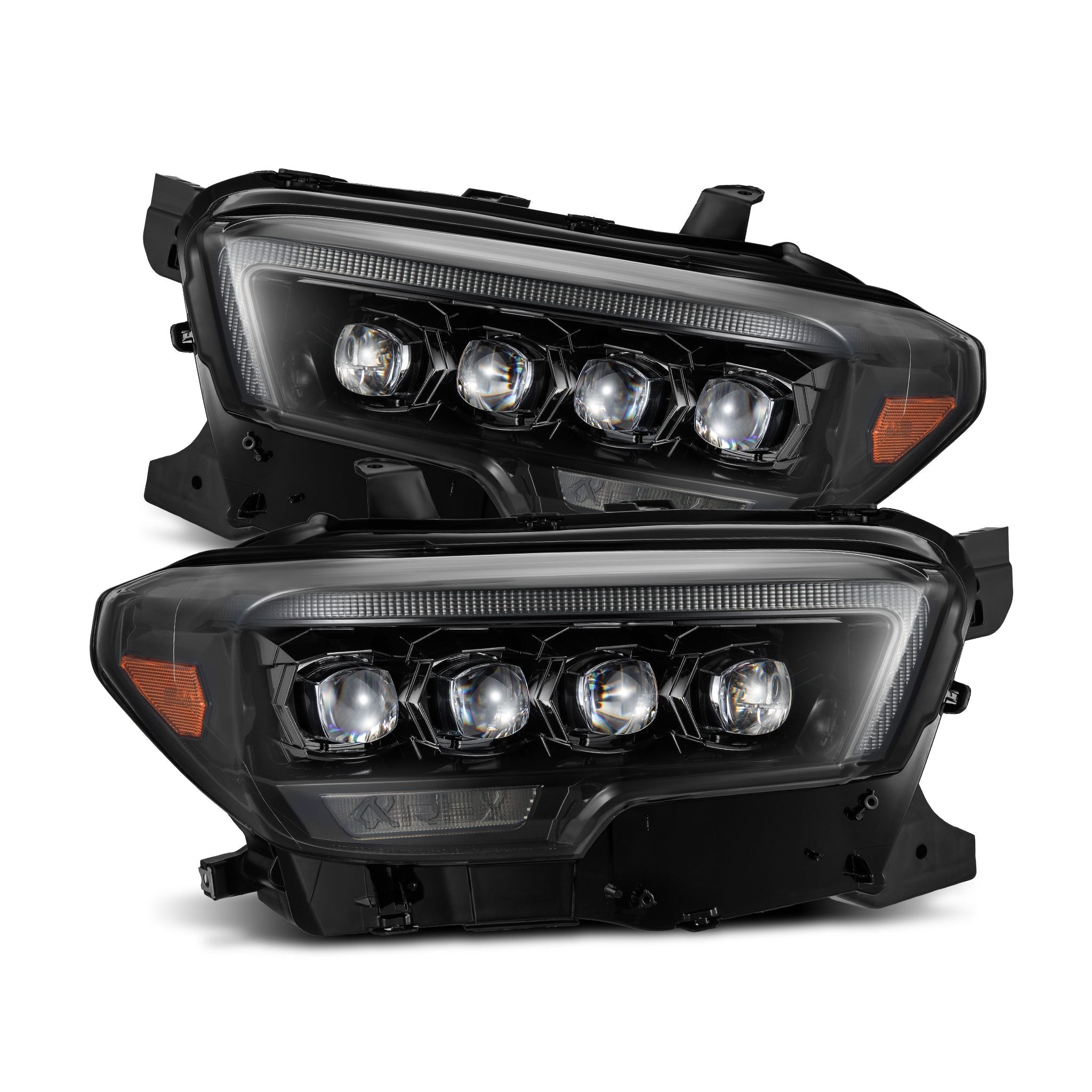 Black Projector Headlights + LED Strip For 2016-2023 Toyota Tacoma – Pair By Epartsgogo