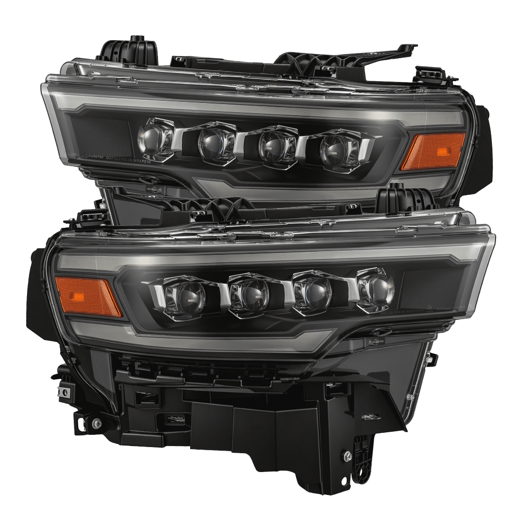 25-26 Ram 1500 NOVA-Series LED Projector Headlights Black | AlphaRex