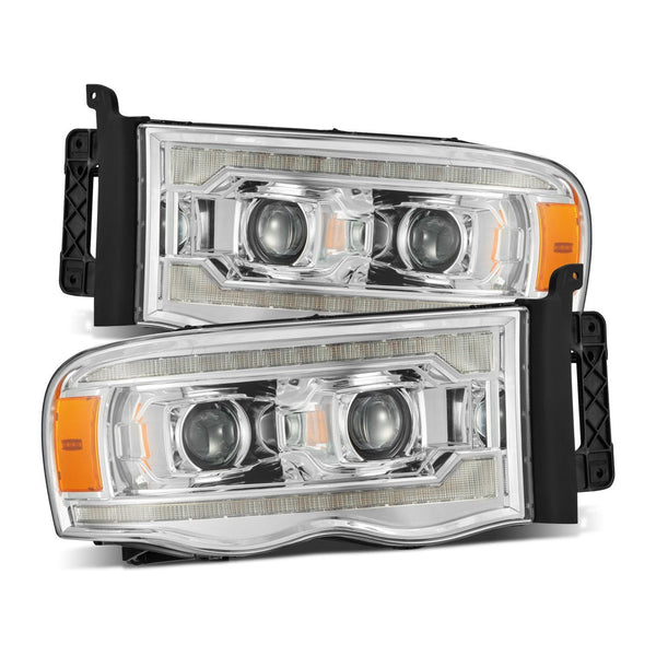 02-05 Dodge Ram LUXX-Series LED Projector Headlights Chrome | AlphaRex