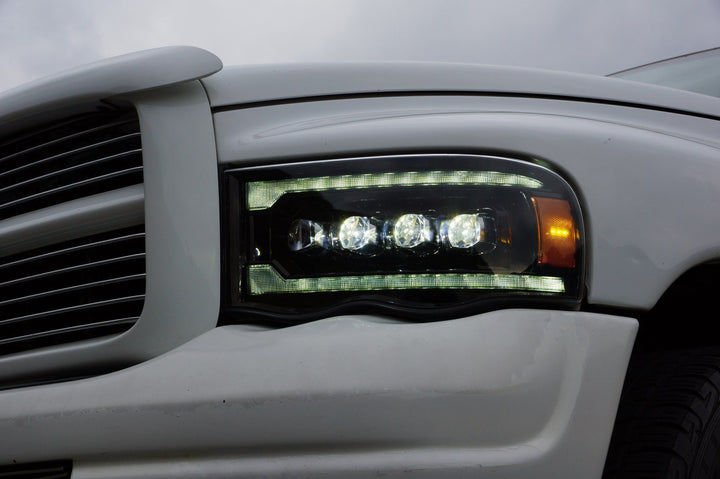 02-05 Dodge Ram NOVA-Series LED Projector Headlights Alpha-Black | AlphaRex