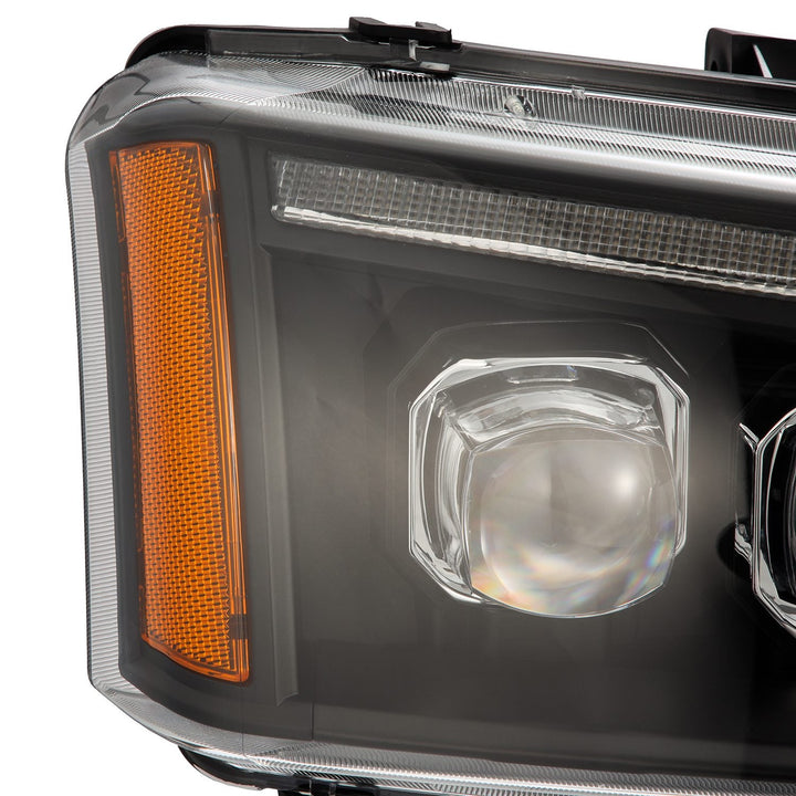 03-06 Chevrolet Silverado/02-06 Avalanche (without body cladding) NOVA-Series LED Projector Headlights Black | AlphaRex