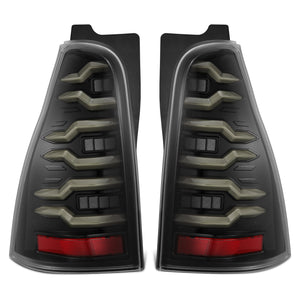 AlphaRex LUXX-Series tail light, Alpha-Black housing with switchback amber turn signal