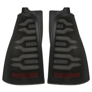AlphaRex LUXX-Series tail light, Black housing with switchback amber turn signal
