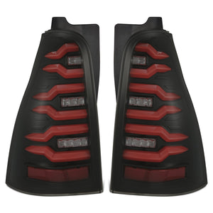 AlphaRex LUXX-Series tail light, Black housing with fixed red turn signal