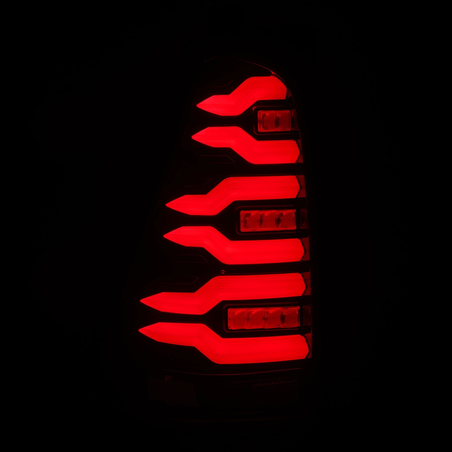 デグランライス 03-09 Toyota 4Runner LUXX-Series LED Tail Lights Black-Red