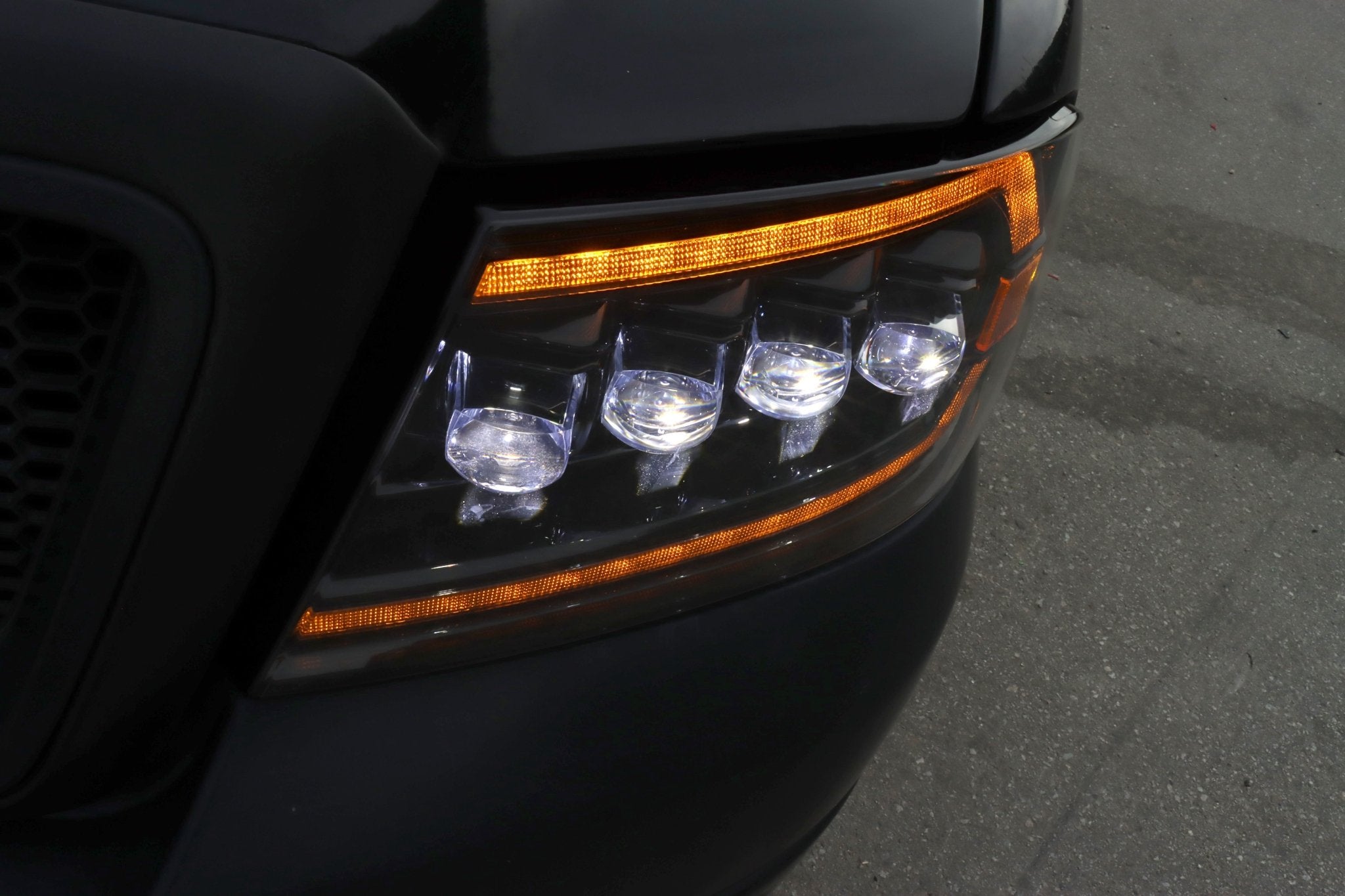 04-08 Ford F150 / 06-08 Lincoln Mark LT NOVA-Series LED Projector Headlights Alpha Black 397322 - View #9