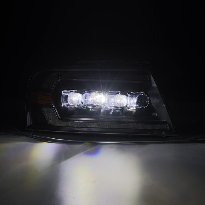 04-08 Ford F150 / 06-08 Lincoln Mark LT NOVA-Series LED Projector Headlights Black | AlphaRex