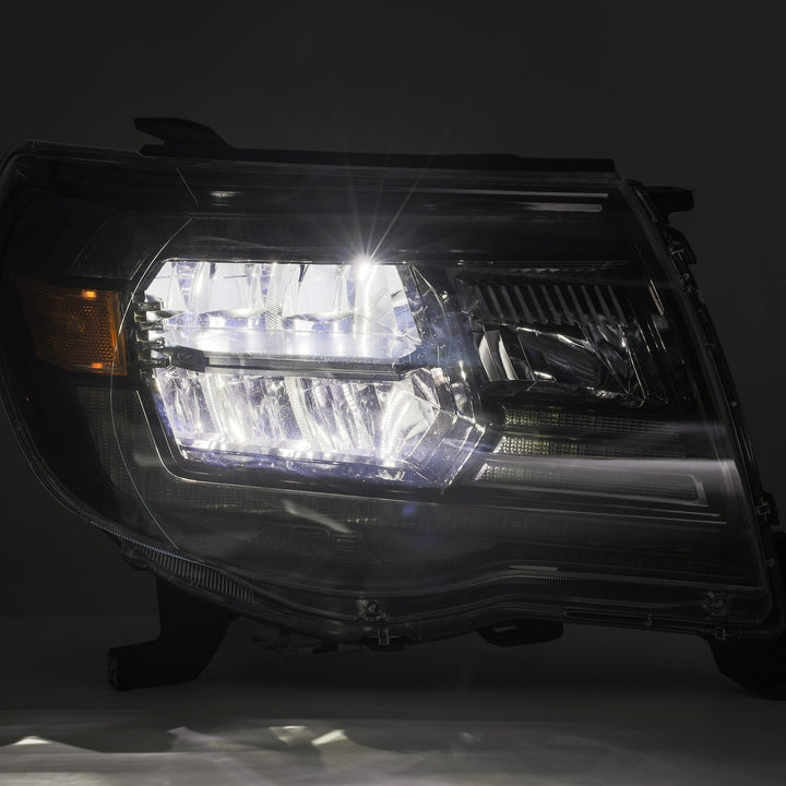 05-11 Toyota Tacoma LUXX-Series LED Crystal Headlights Alpha-Black | AlphaRex