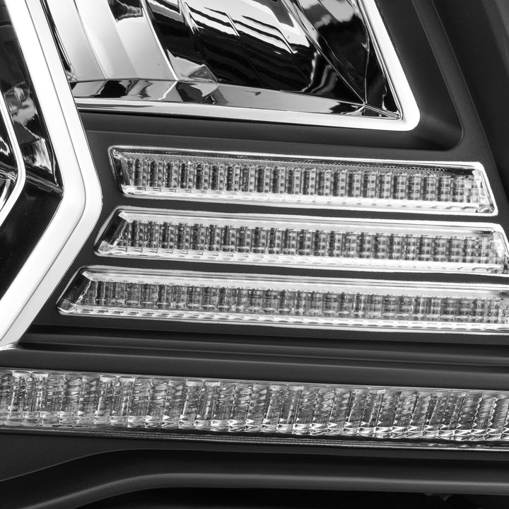 05-11 Toyota Tacoma LUXX-Series LED Crystal Headlights Black | AlphaRex