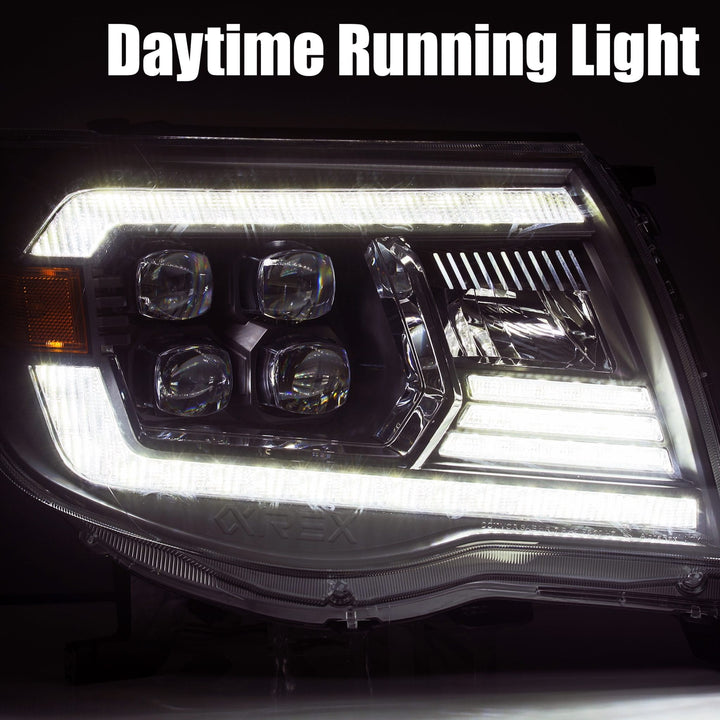 05-11 Toyota Tacoma NOVA-Series LED Projector Headlights Alpha-Black | AlphaRex