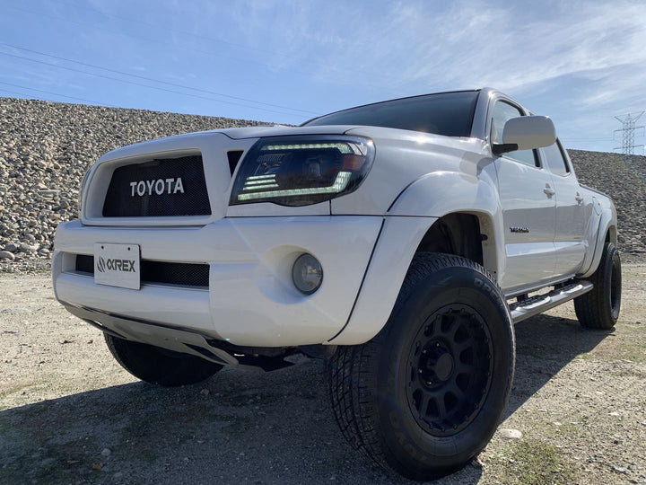 05-11 Toyota Tacoma PRO-Series Halogen Projector Headlights Alpha-Black | AlphaRex