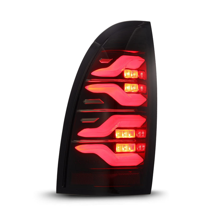 05-15 Toyota Tacoma LUXX-Series LED Tail Lights Black-Red | AlphaRex