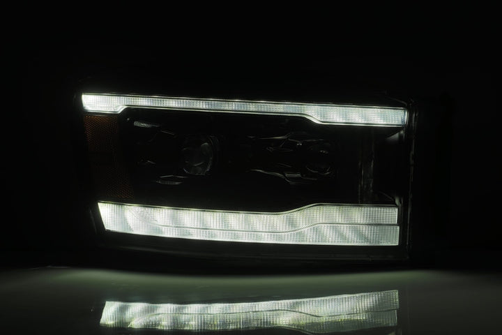 06-08 Dodge Ram PRO-Series Halogen Projector Headlights Alpha-Black | AlphaRex