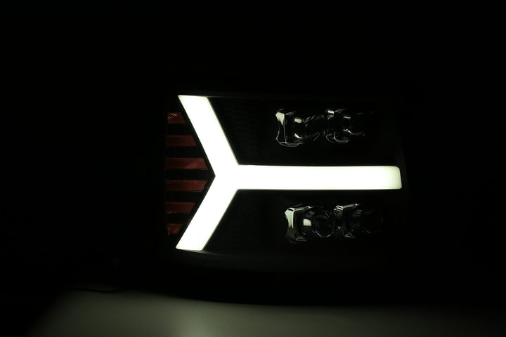 07-13 Chevrolet Silverado NOVA-Series LED Projector Headlights Black | AlphaRex