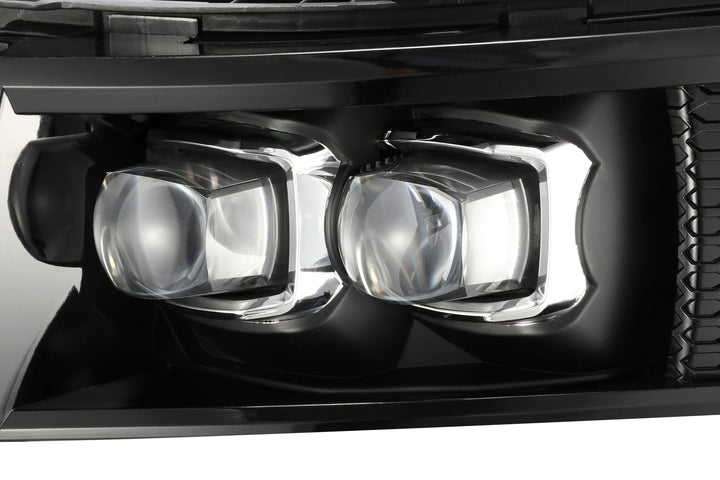 07-13 Chevrolet Silverado NOVA-Series LED Projector Headlights Jet Black | AlphaRex