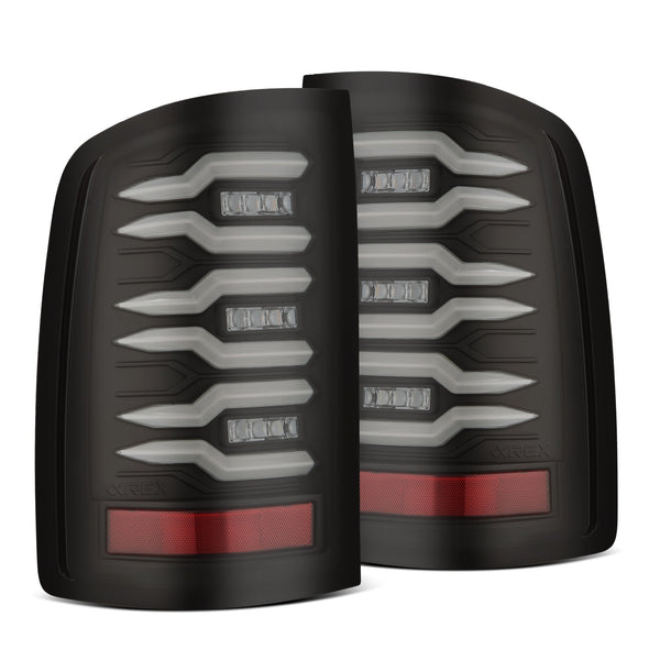 07-13 GMC Sierra LUXX-Series LED Tail Lights Black Smoke | AlphaRex