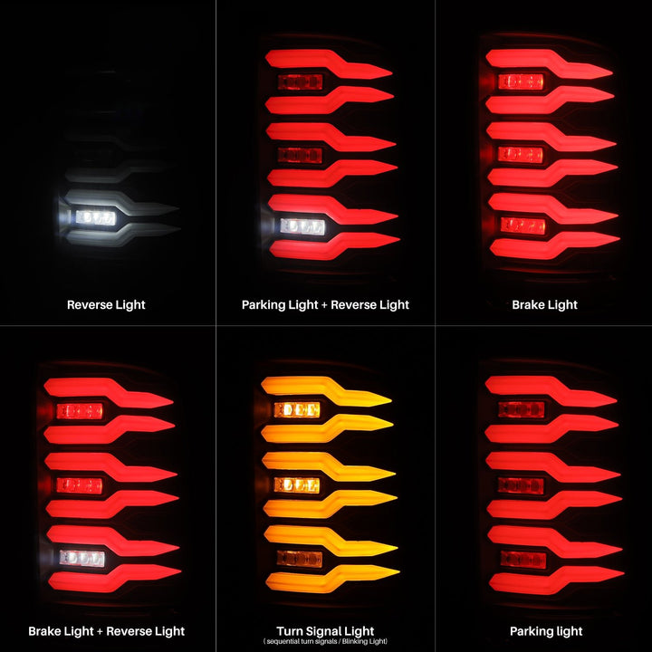 07-13 GMC Sierra LUXX-Series LED Tail Lights Black | AlphaRex