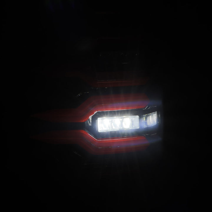 07-13 GMC Sierra LUXX-Series LED Tail Lights Black Red | AlphaRex
