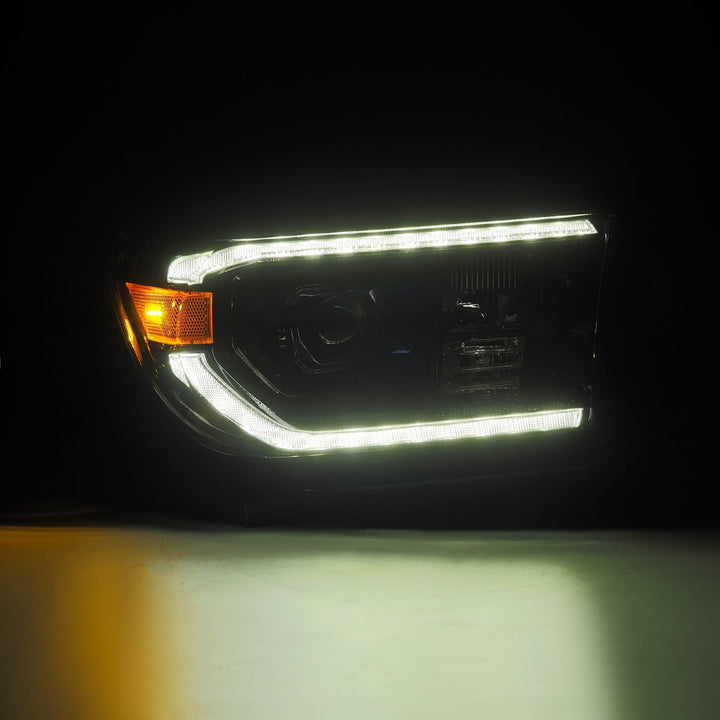 07-13 Toyota Tundra/08-17 Toyota Sequoia MK II LUXX-Series LED Projector Headlights Alpha-Black (With Level Adjuster) | AlphaRex