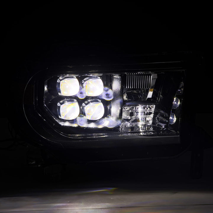 07-13 Toyota Tundra/08-17 Toyota Sequoia MK II NOVA-Series LED Projector Headlights Alpha-Black (With Level Adjuster) | AlphaRex
