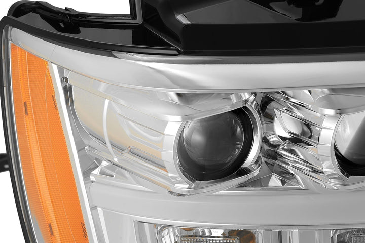07-14 Chevrolet Tahoe/Suburban/07-13 Avalanche LUXX-Series LED Projector Headlights Chrome | AlphaRex