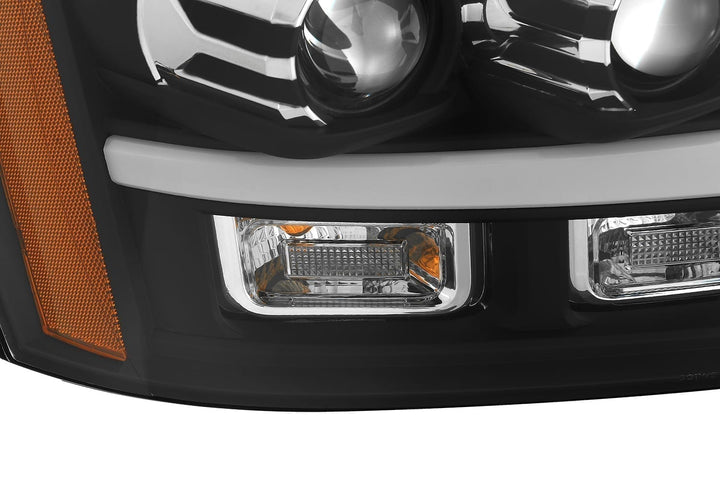 07-14 Chevrolet Tahoe/Suburban/07-13 Avalanche MK II PRO-Series Halogen Projector Headlights Black | AlphaRex
