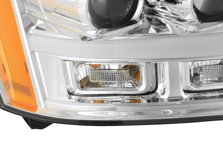 07-14 Chevrolet Tahoe/Suburban/07-13 Avalanche MK II PRO-Series Halogen Projector Headlights Chrome | AlphaRex