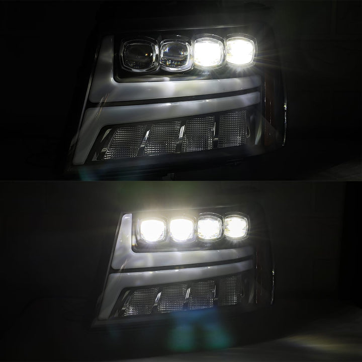 07-14 Chevrolet Tahoe/Suburban/07-13 Avalanche NOVA-Series LED Projector Headlights Black | AlphaRex
