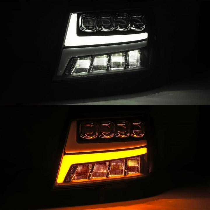 07-14 Chevrolet Tahoe/Suburban/07-13 Avalanche NOVA-Series LED Projector Headlights Black | AlphaRex