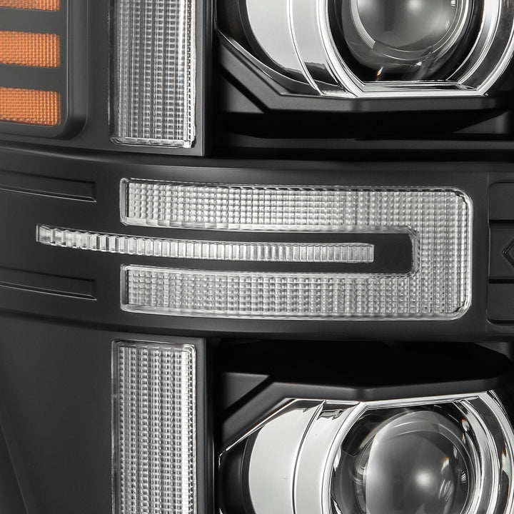 08-10 Ford Super Duty/Excursion LUXX-Series LED Projector Headlights Black | AlphaRex
