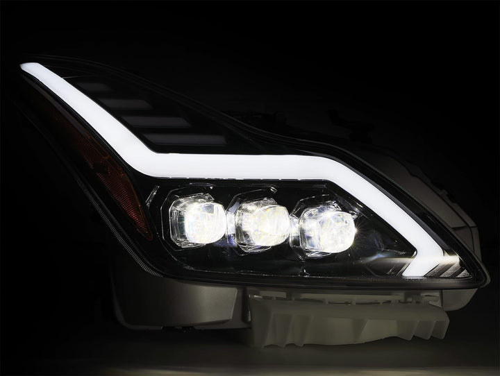08-13 Infiniti G37/14-15 Q60 Coupe MK II NOVA-Series LED Projector Headlights Black | AlphaRex