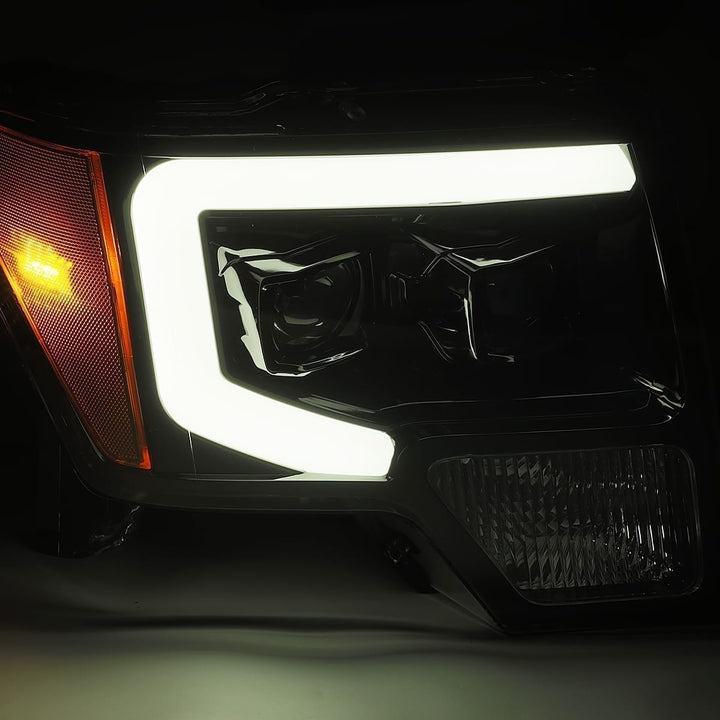 09-14 Ford F150 LUXX-Series LED Projector Headlights Black | AlphaRex