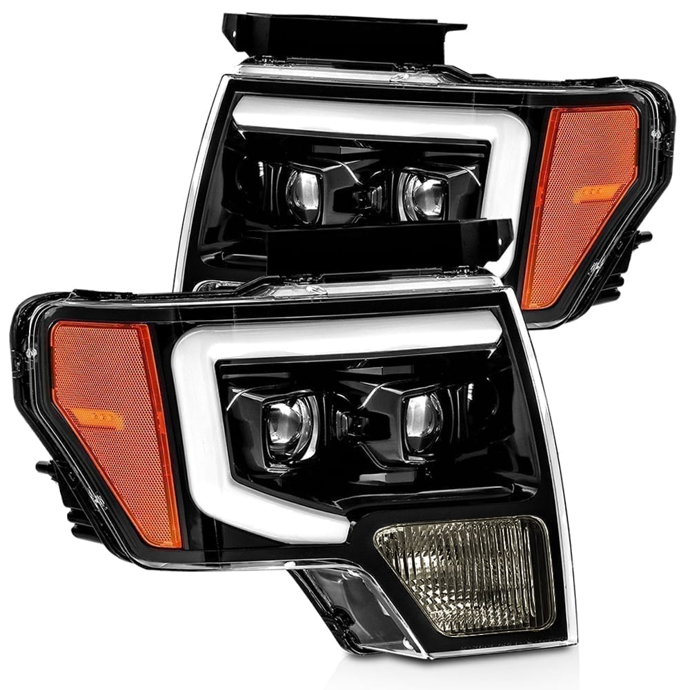 09-14 Ford F150 LUXX-Series LED Projector Headlights Jet Black