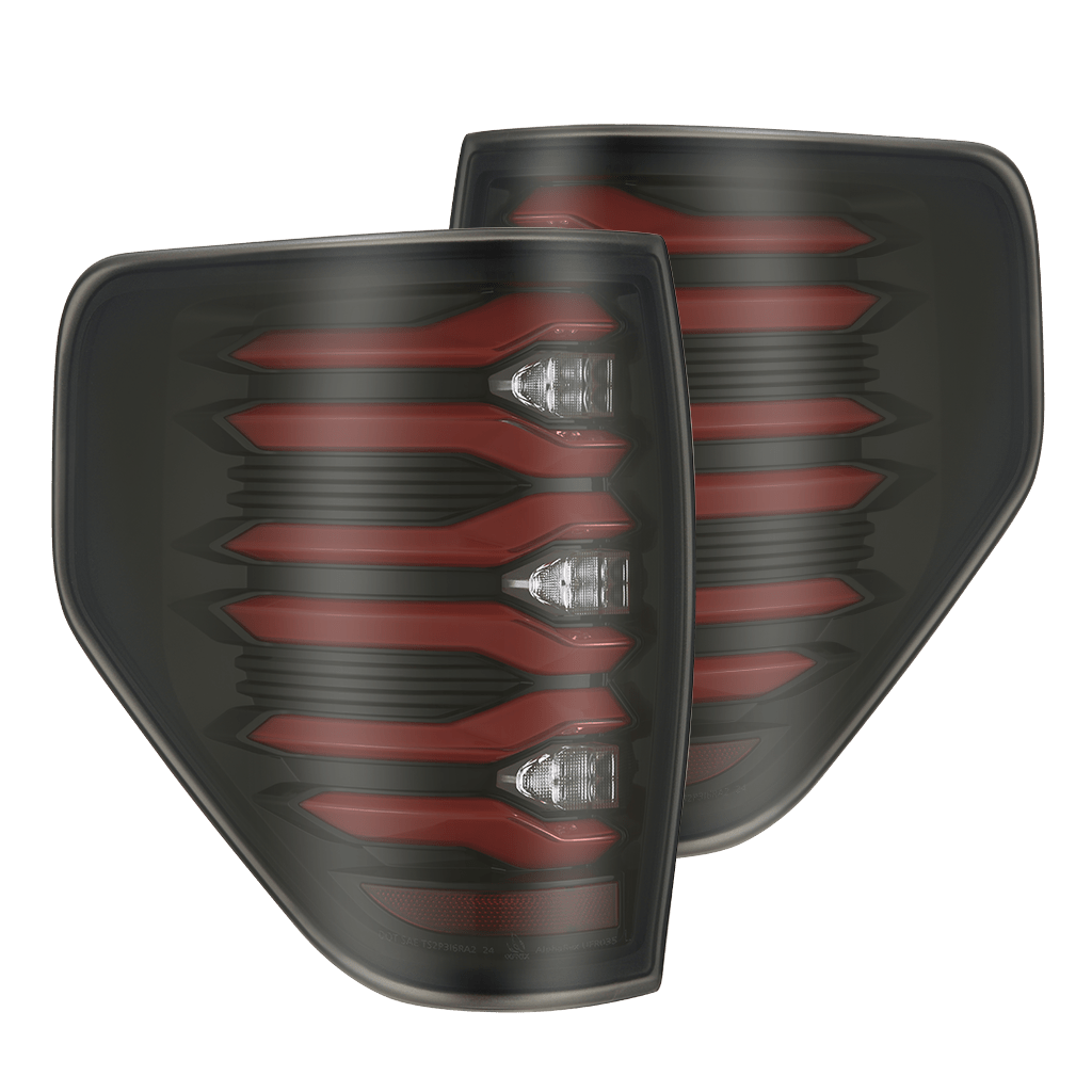 Ford Luton Rear Light 09-14 Ford F150 LUXX-Series LED Tail Lights Black-Red | AlphaRex