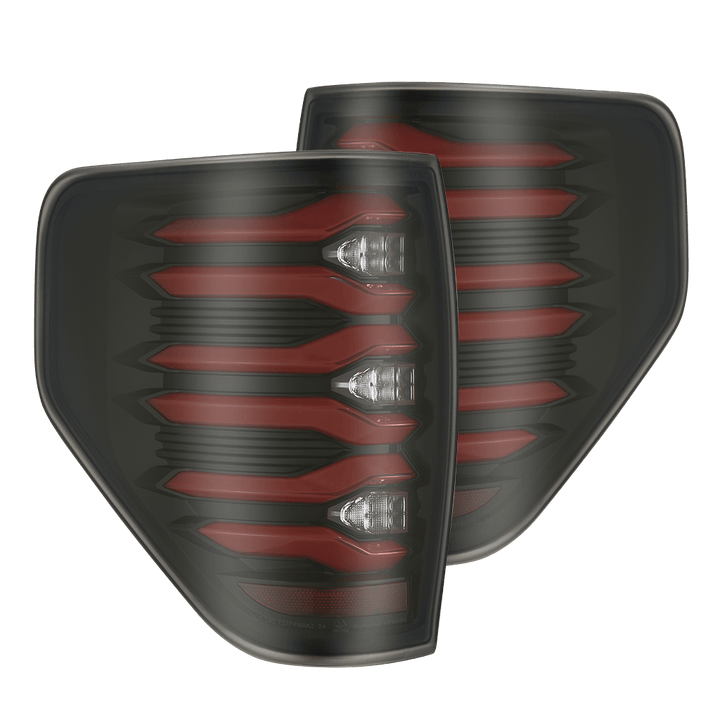 09-14 Ford F150 LUXX-Series LED Tail Lights Black-Red | AlphaRex