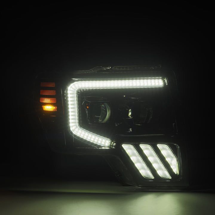 09-14 Ford F150 MKII LUXX-Series LED Projector Headlights Alpha-Black | AlphaRex