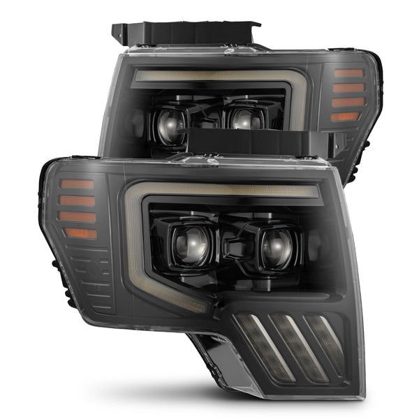 09-14 Ford F150 MKII LUXX-Series LED Projector Headlights Alpha-Black | AlphaRex