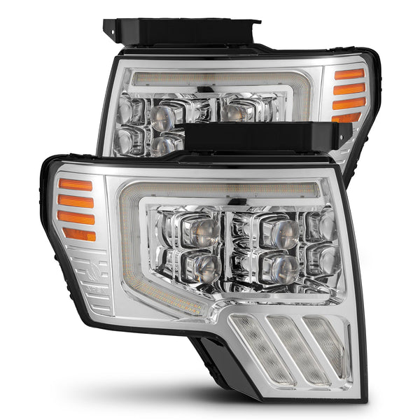 ModifyStreet Chrome Projector Headlights For 2009-2014 Ford F-150 – Pair, LED Style