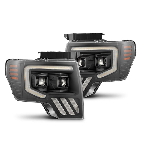 09-14 Ford F150 MKII PRO-Series Halogen Projector Headlights Black | AlphaRex