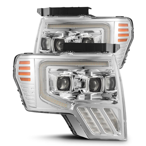 09-14 Ford F150 MKII PRO-Series Halogen Projector Headlights Chrome | AlphaRex