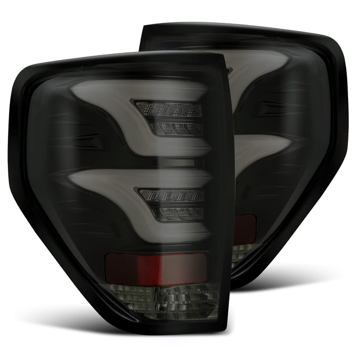 09-14 Ford F150 PRO-Series LED Tail Lights Jet Black | AlphaRex