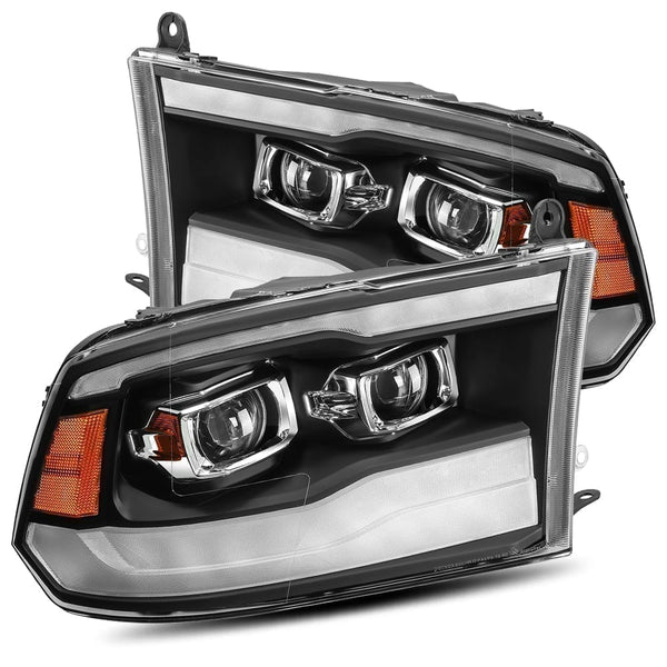 09-18 Ram Truck LUXX-Series LED Projector Headlights Black | AlphaRex
