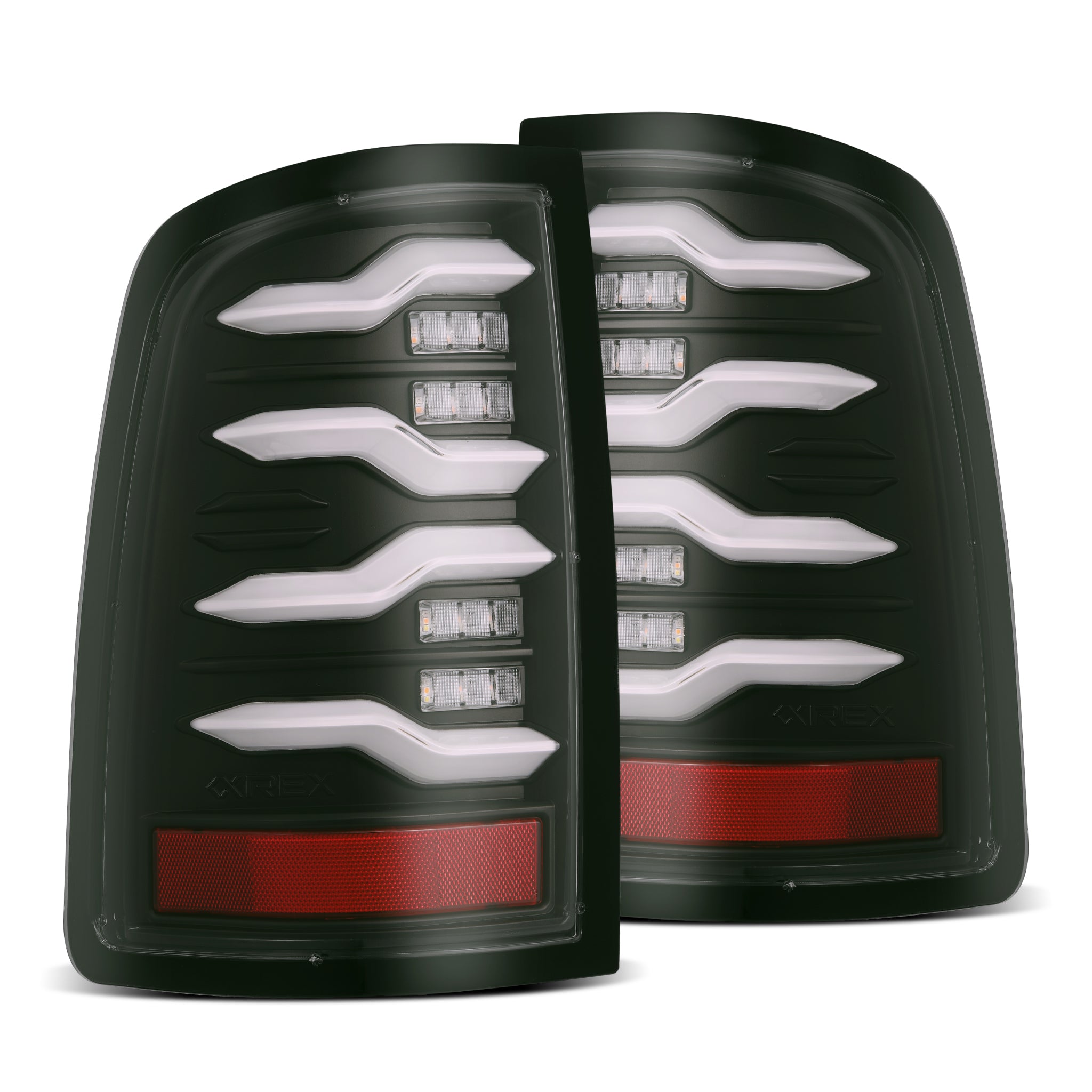 Ram Rampage Rear Lights 09-18 Ram Truck LUXX-Series LED Tail Lights Black | AlphaRex
