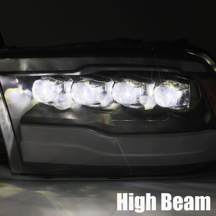 09-18 Ram Truck NOVA-Series LED Projector Headlights Alpha-Black | AlphaRex