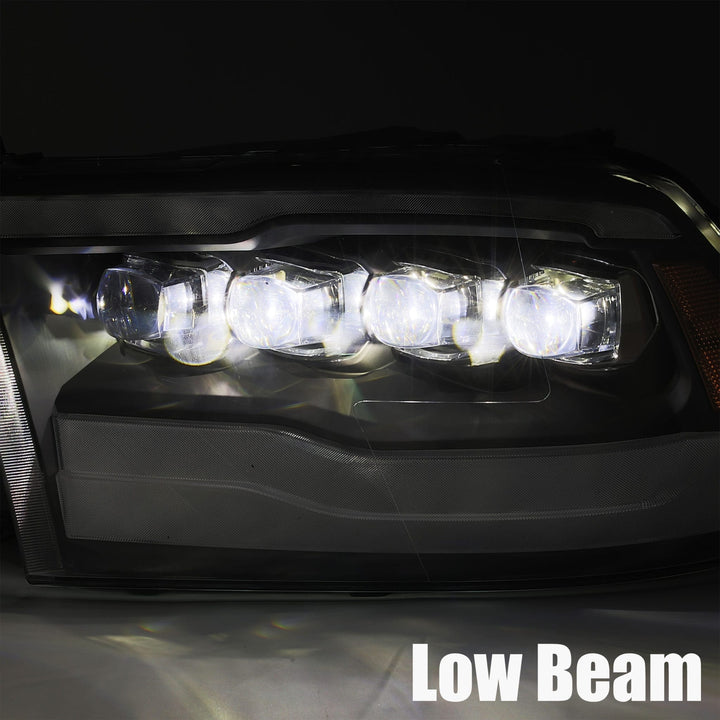 09-18 Ram Truck NOVA-Series LED Projector Headlights Alpha-Black | AlphaRex