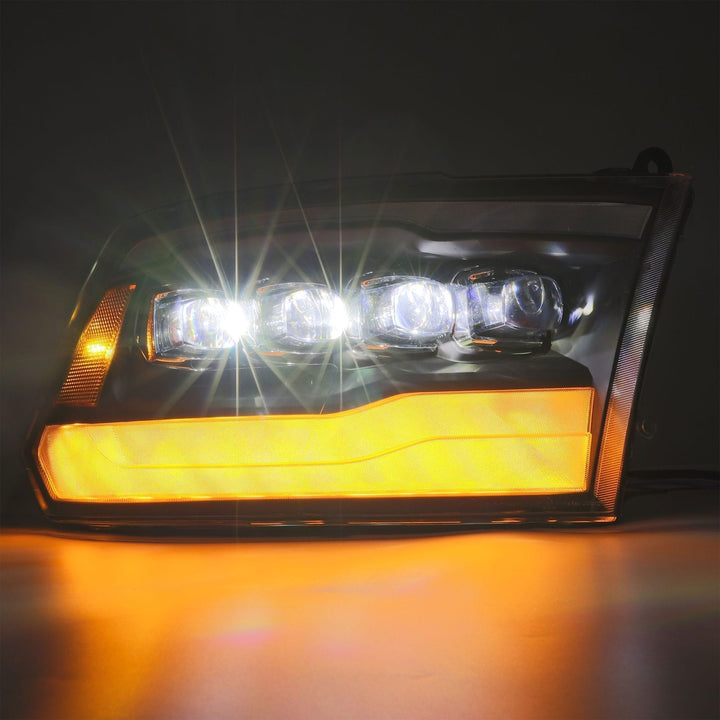 09-18 Ram Truck NOVA-Series LED Projector Headlights Jet Black | AlphaRex
