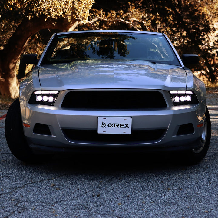 10-12 Ford Mustang MK II NOVA-Series LED Projector Headlights Black | AlphaRex