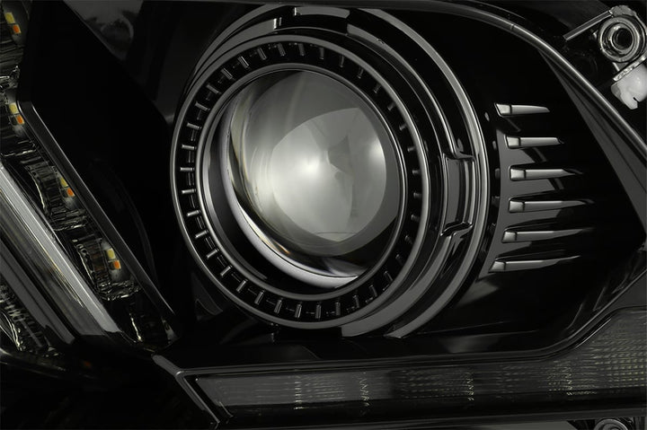 10-12 Ford Mustang PRO-Series Halogen Projector Headlights Alpha-Black | AlphaRex